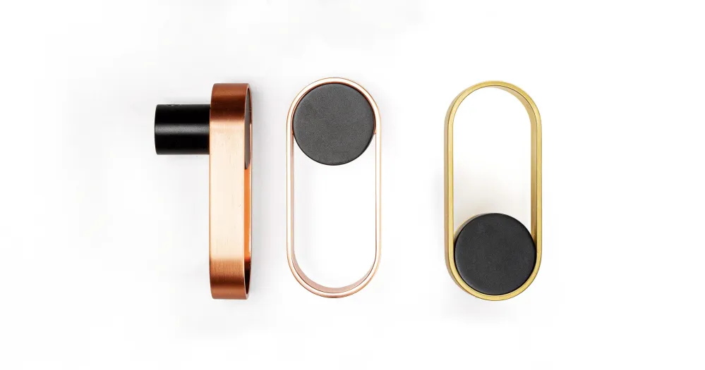 CUIER OVAL ORBIT NEGRU CU AURIU