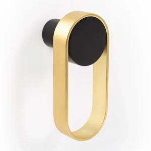 CUIER OVAL ORBIT NEGRU CU AURIU