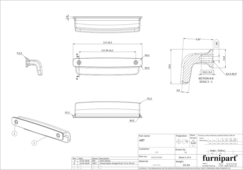 MANER FURNIPART ART NEGRU