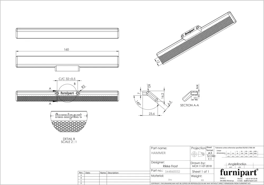 MANER FURNIPART HAMMER NEGRU