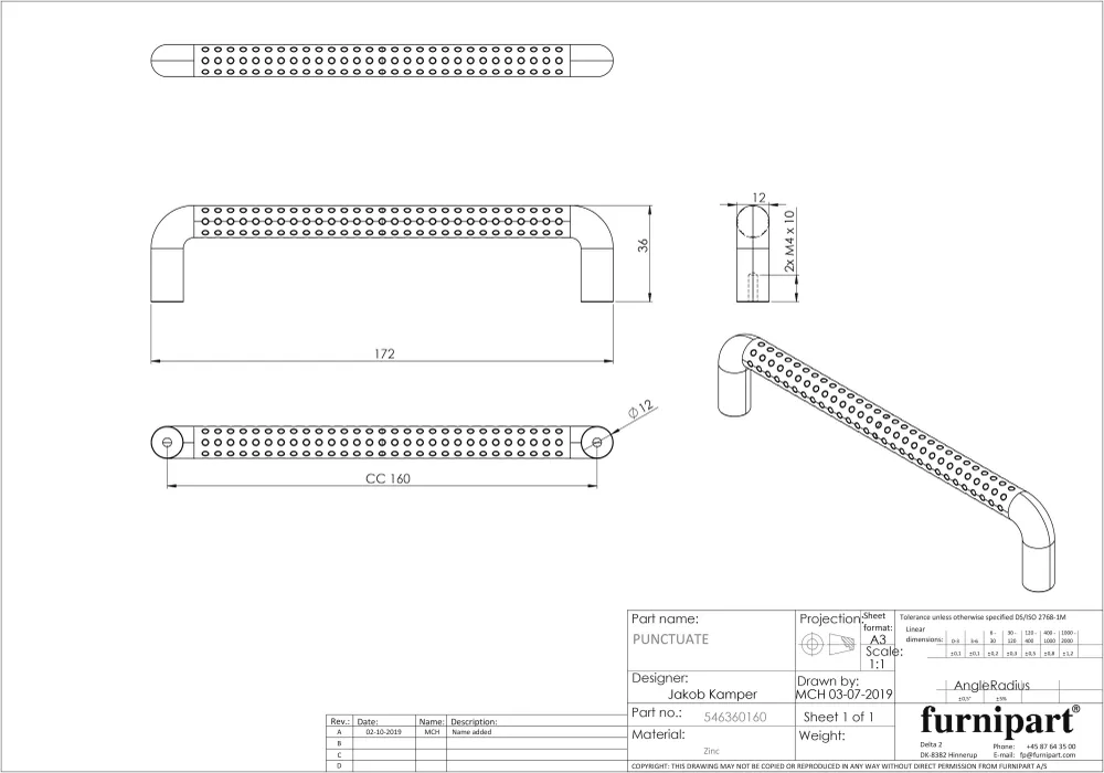 MANER FURNIPART PUNCTUATE INOX