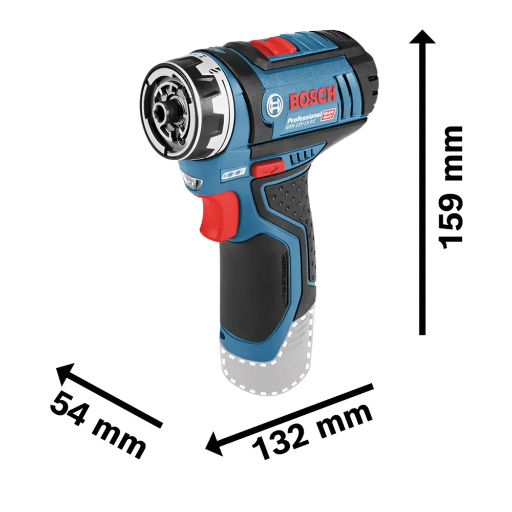 Mașă de găurit Bosch GSR 12V-15 FC 12V 2Ah