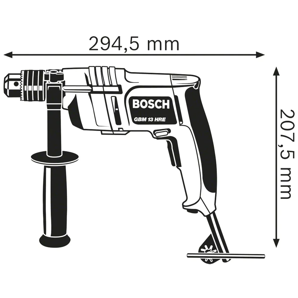 Mașă de găurit cu impact Bosch GBM 13 HRE 550W