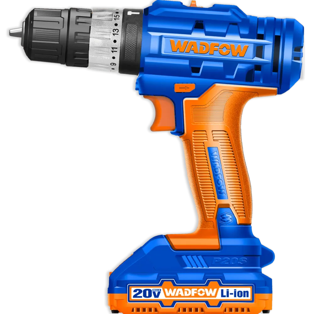 Masina de gaurit cu percutie si acumulator WADFOW, 20V, LI-Ion P20S, 1500RPM, 35 Nm, LED, include incarcator, 2 acumulator...