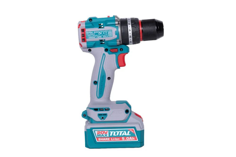 Kit Combo TOTAL 20V – Ciocan Rotopercutor, Masina de Gaurit cu Impact, Masina de Insurubat + 2 Baterii 5.0Ah si Incarcator