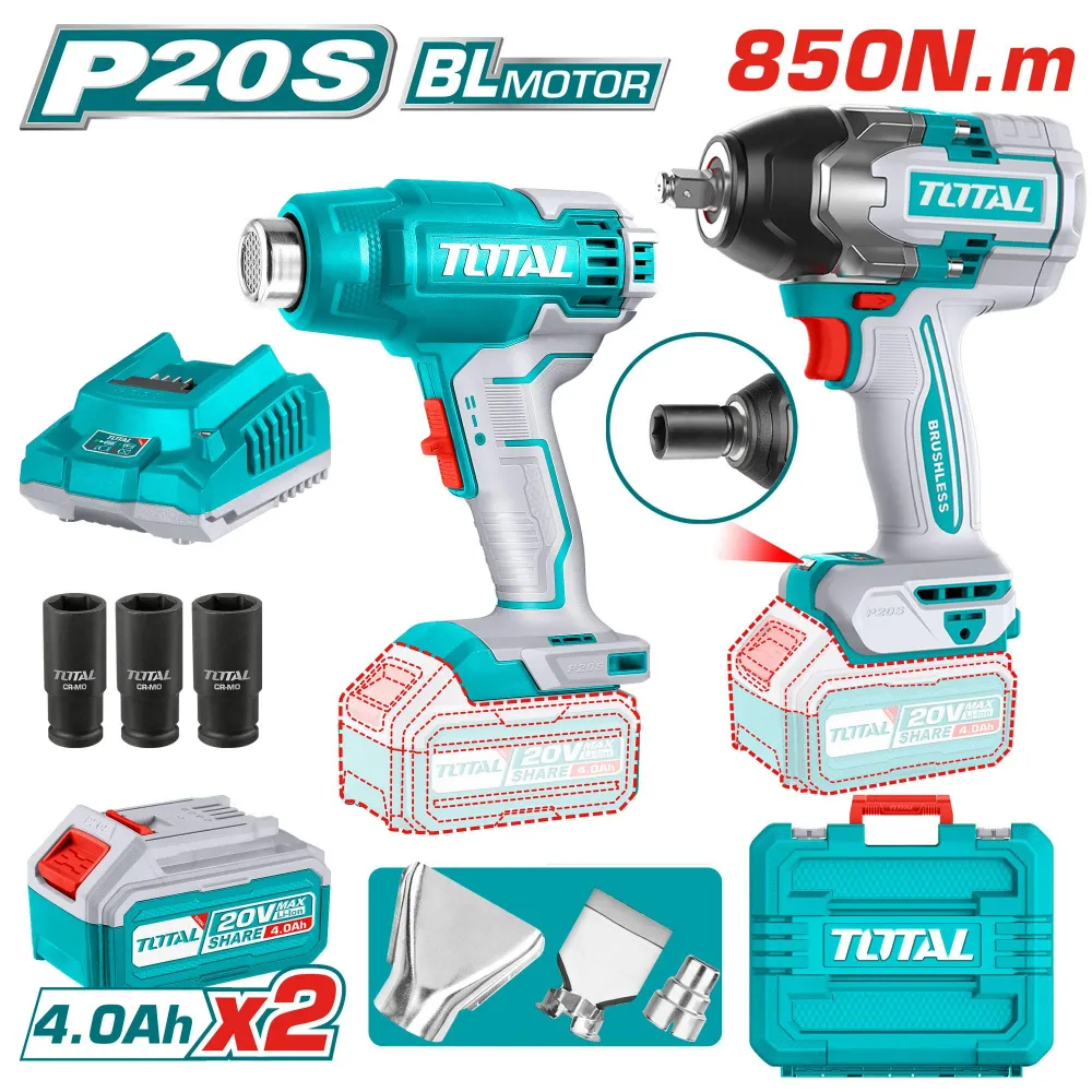 Kit combo TOTAL 20V MASINA DE INSURUBAT, FEON INDUSTRIAL
