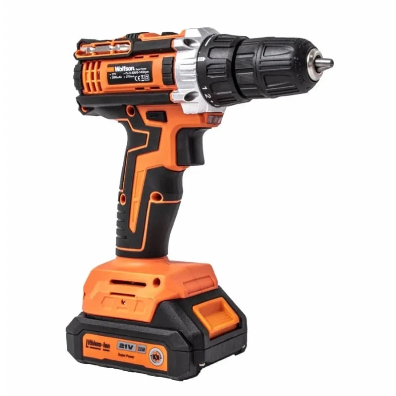 Masina de gaurit cu acumulator Wolfson - 21V, 2.0Ah, 2 acumulatori - RESIGILAT