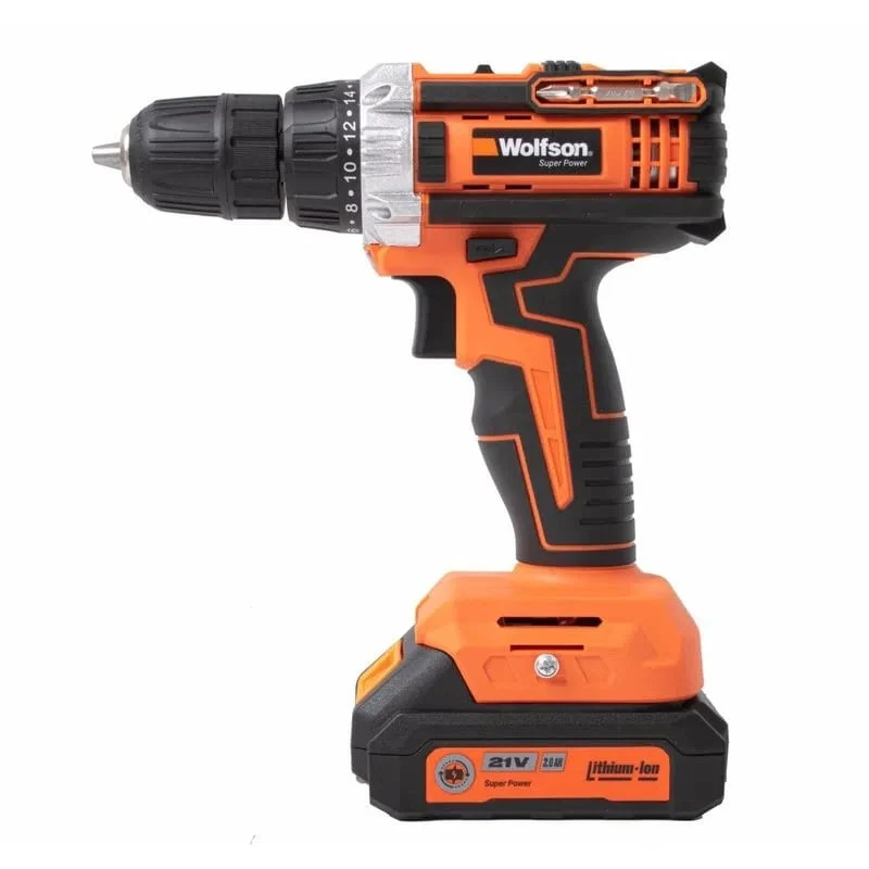 Masina de gaurit cu acumulator Wolfson - 21V, 2.0Ah, 2 acumulatori - RESIGILAT