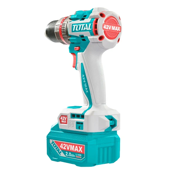 Masina de gaurit cu impact TOTAL 42V, 69 Nm, 47 accesorii (INCLUDE ACUMULATOR, INCARCATOR)