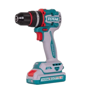 Masina de gaurit cu percutie si acumulator TOTAL 20V – 2.0Ah Li-Ion (2 acumulatori + 1 incarcator)