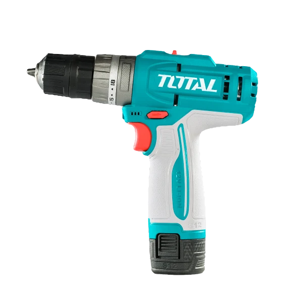 Masina de gaurit cu percutie TOTAL 12V, 20Nm, 2 trepte viteza, baterii 1.5Ah (NU INCLUDE INCARCATOR)