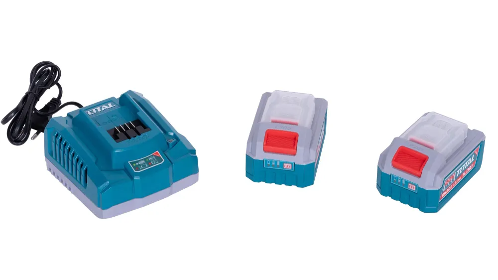 Masina de gaurit cu percutie TOTAL 20 V, 5.0 Ah, 166 Nm (INCLUDE 1 INCARCTOR SI 2 ACUMULATORI)