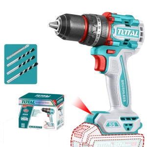 Masina de gaurit cu percutie TOTAL, 20V, 55 Nm motor fara perii (nu include acumulator)