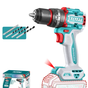 Masina de gaurit cu percutie TOTAL 20V, 66 Nm, motor fara perii (nu include acumulator si incarcator)