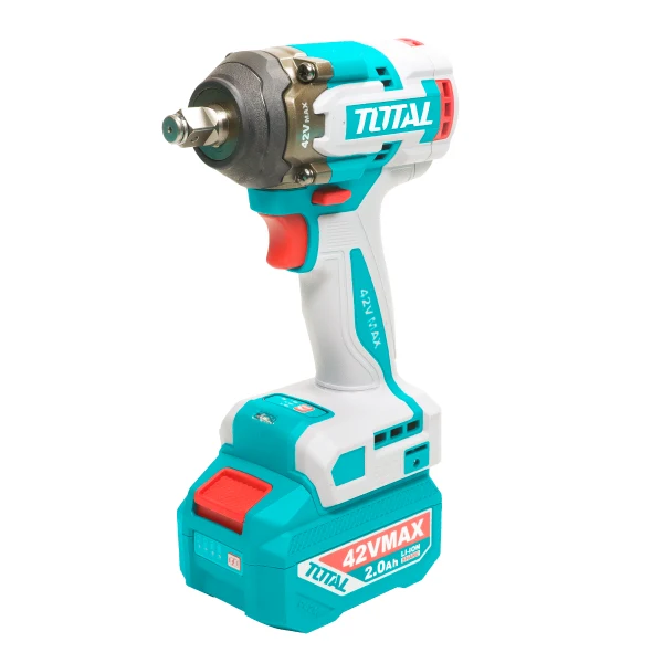 Masina de insurubat cu impact TOTAL 42V, 1/2", 600 Nm (INCLUDE 2 ACUMULATORI, 1 INCARCATOR)