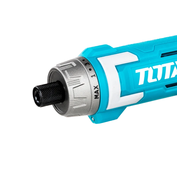 Surubelnita electrica TOTAL 8V Li-Ion – USB-C, maner reglabil, set 16 accesorii