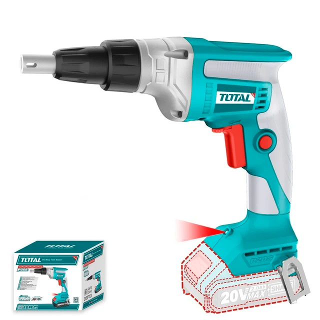 Surubelnita fara fir TOTAL pentru gips carton, 20V, 1/4 Hex (nu includ acumulator si incarcator)