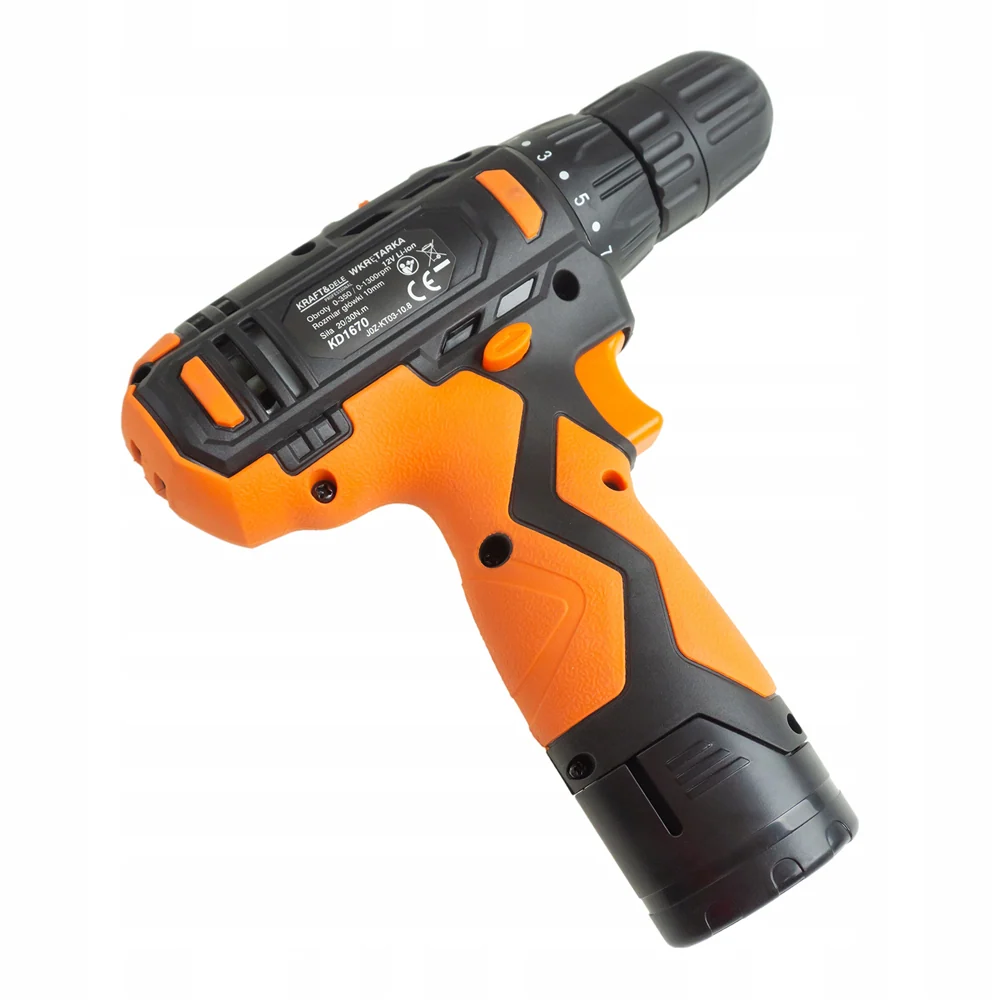 Surubelnita electrica cu 2 acumulatori Kraft&Dele KD1670, 12 V, accesorii incluse