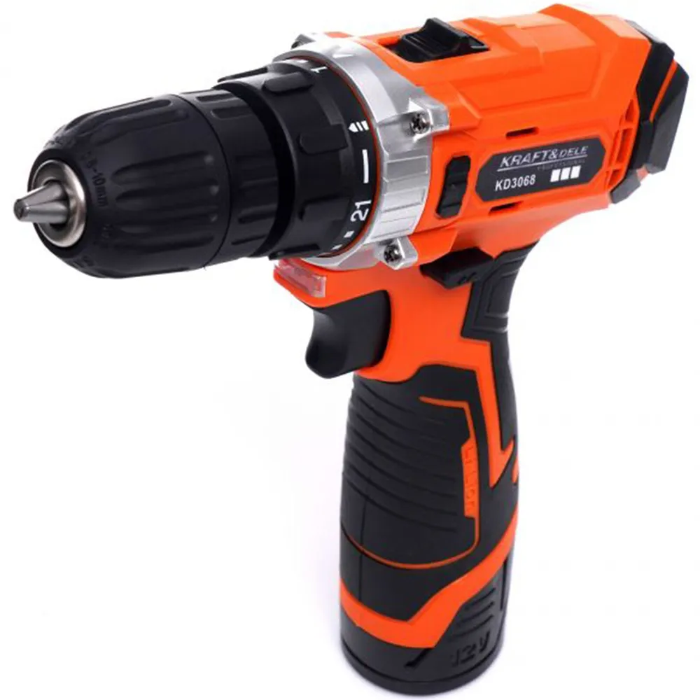 Surubelnita electrica cu 2 acumulatori Kraft&Dele KD3068, 12V, accesorii incluse