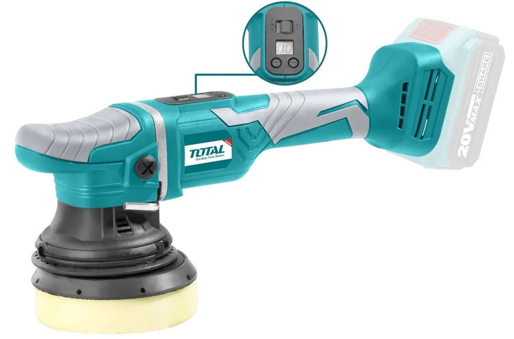 Polizor pentru polisat Total, 20V - 125mm, reglaj electronic al turatieiNU INCLUDE ACUMULATORI