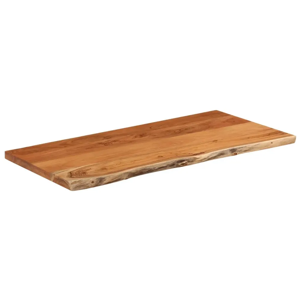 Blat masă 80x40x3,8 cm dreptunghiular lemn acacia margine vie
