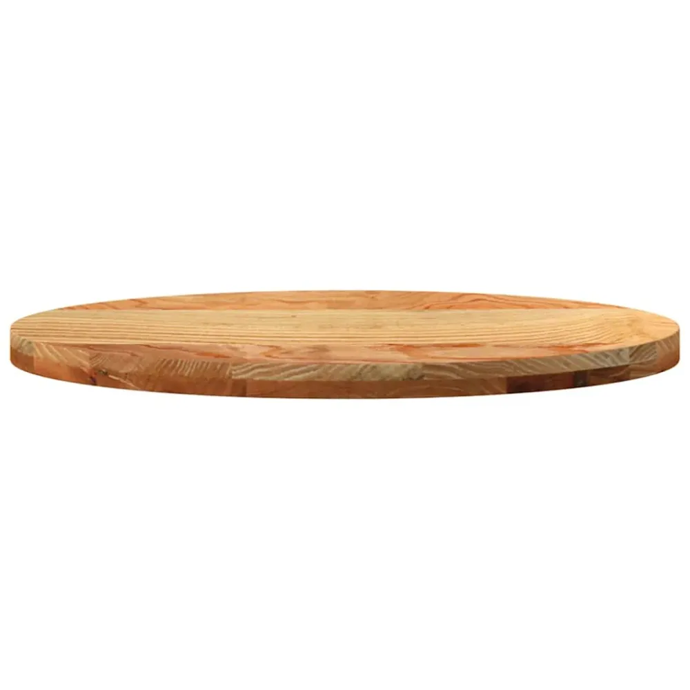 Blat de masă maro deschis 80x40x4 cm lemn masiv de stejar oval