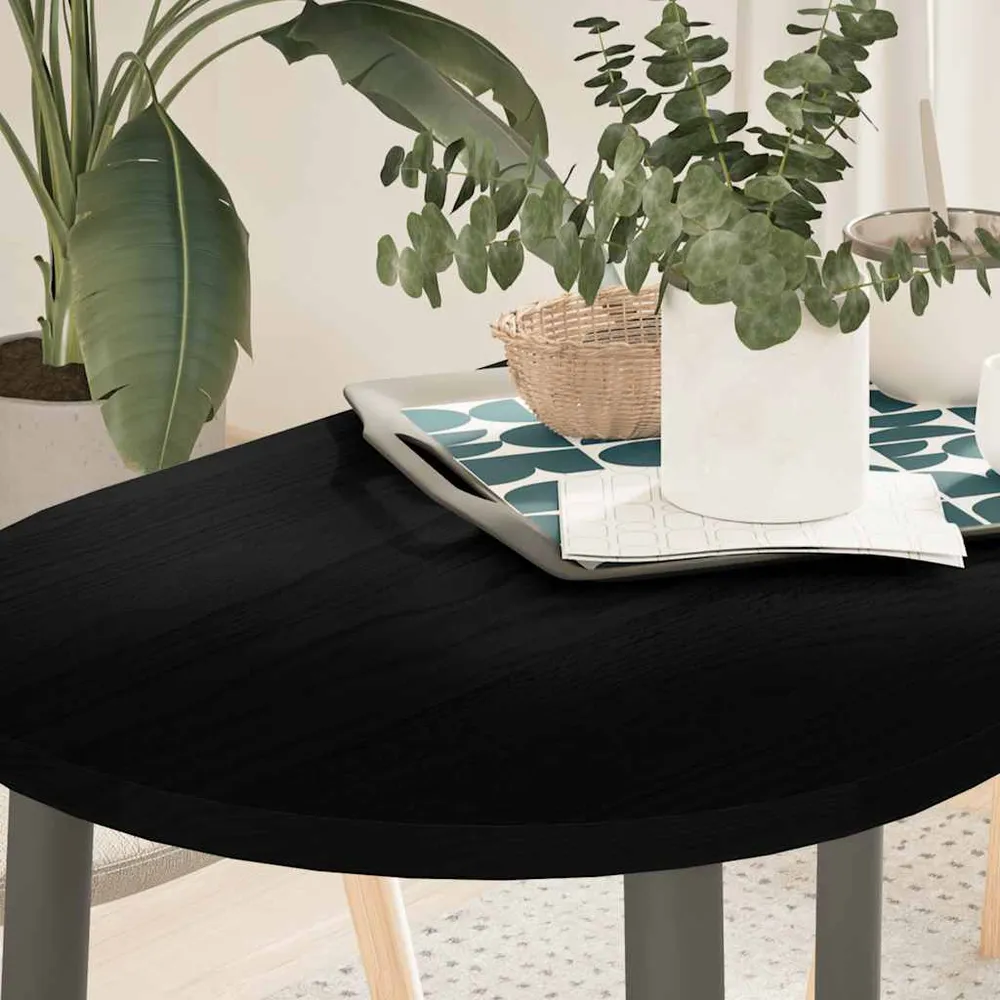 Blat de masă maro închis 100x50x2 cm lemn masiv de stejar oval