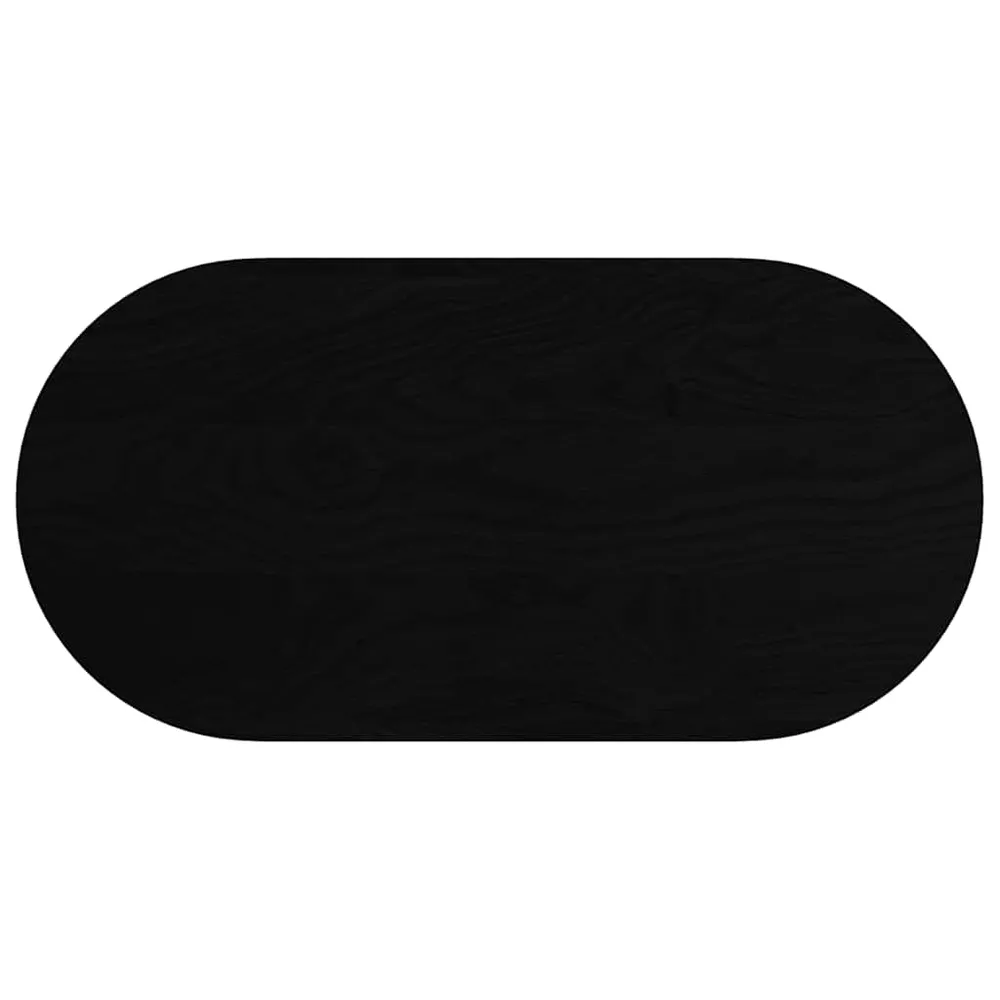 Blat de masă maro închis 100x50x2 cm lemn masiv de stejar oval