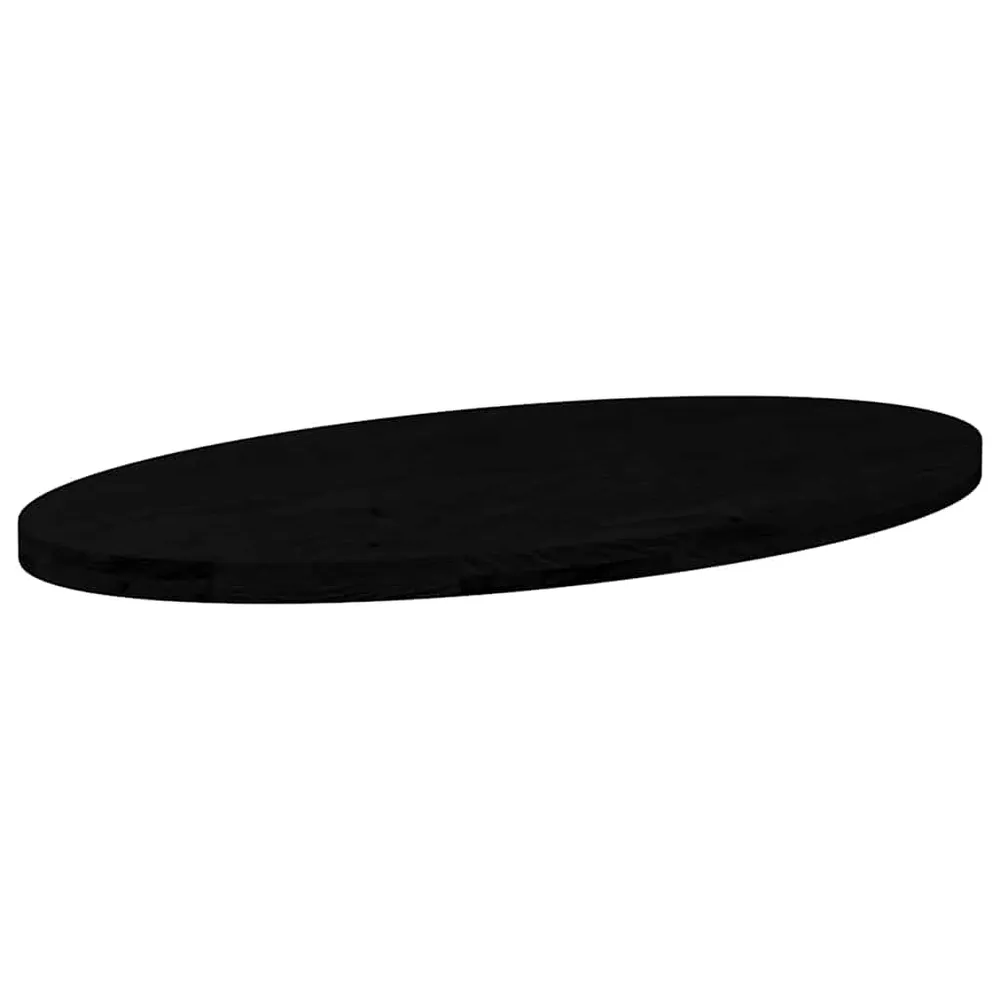 Blat de masă maro închis 100x50x4 cm lemn masiv de stejar oval