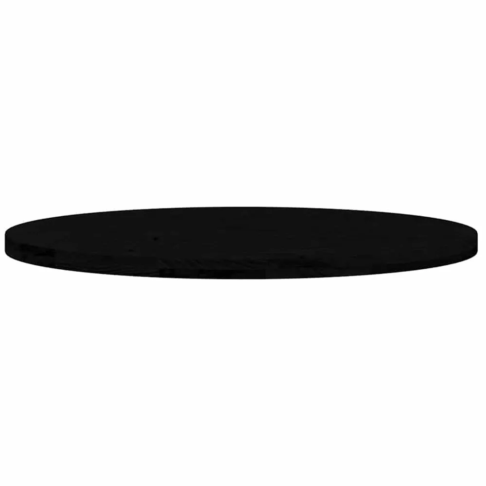 Blat de masă maro închis 100x50x4 cm lemn masiv de stejar oval