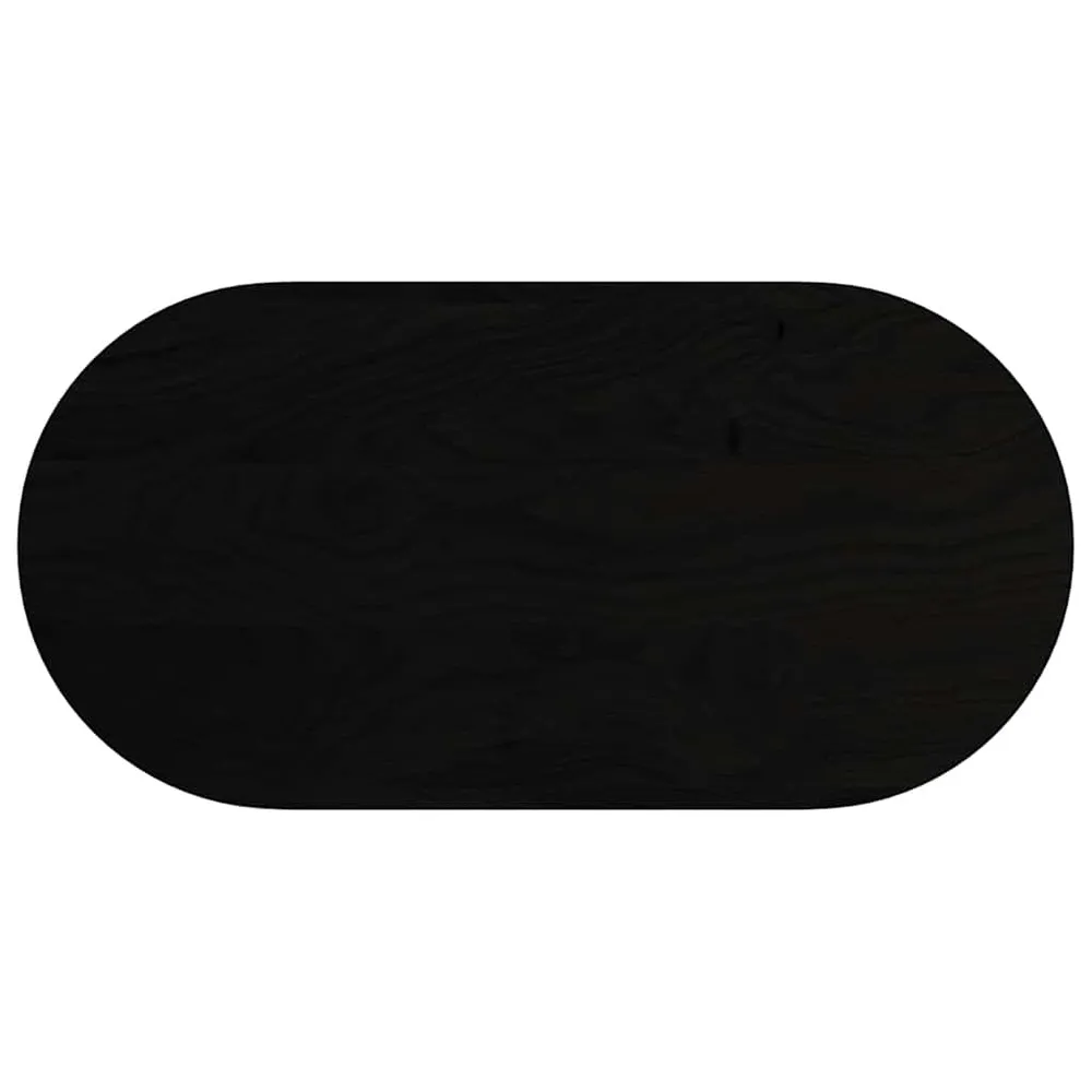 Blat de masă maro închis 100x50x4 cm lemn masiv de stejar oval
