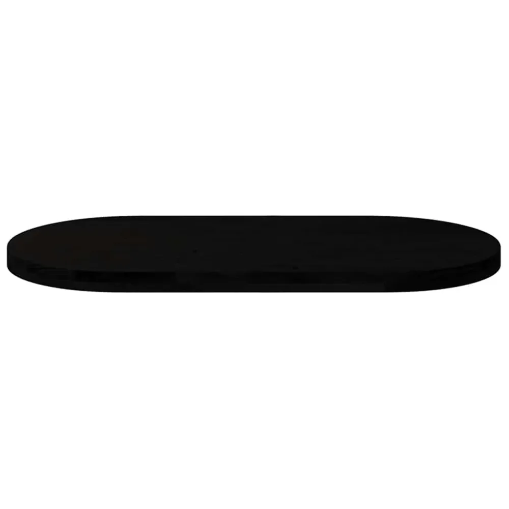Blat de masă maro închis 100x50x4 cm lemn masiv de stejar oval