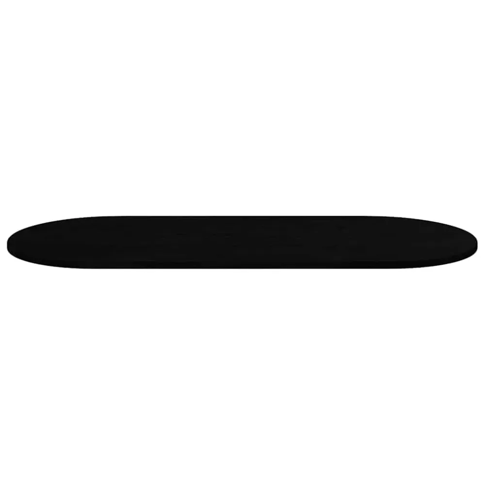 Blat de masă maro închis 140x60x2 cm lemn masiv de stejar oval
