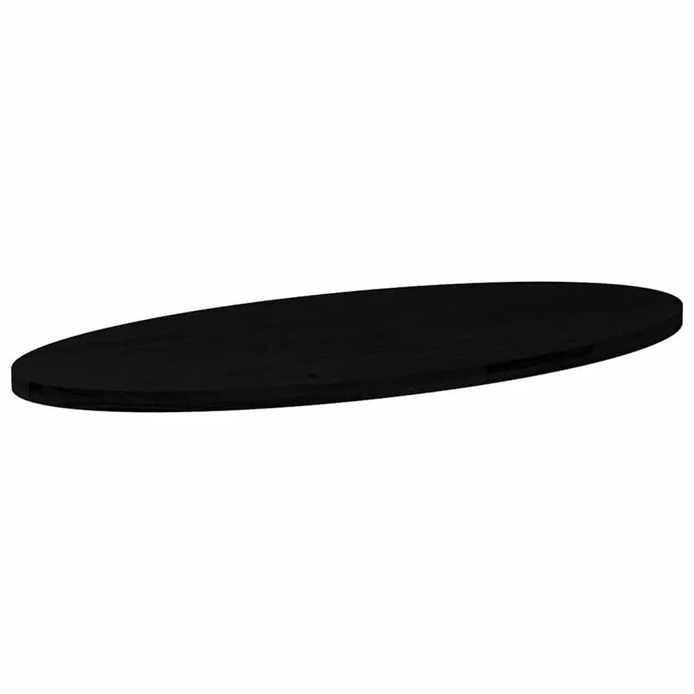 Blat de masă maro închis 140x60x4 cm lemn masiv de stejar oval