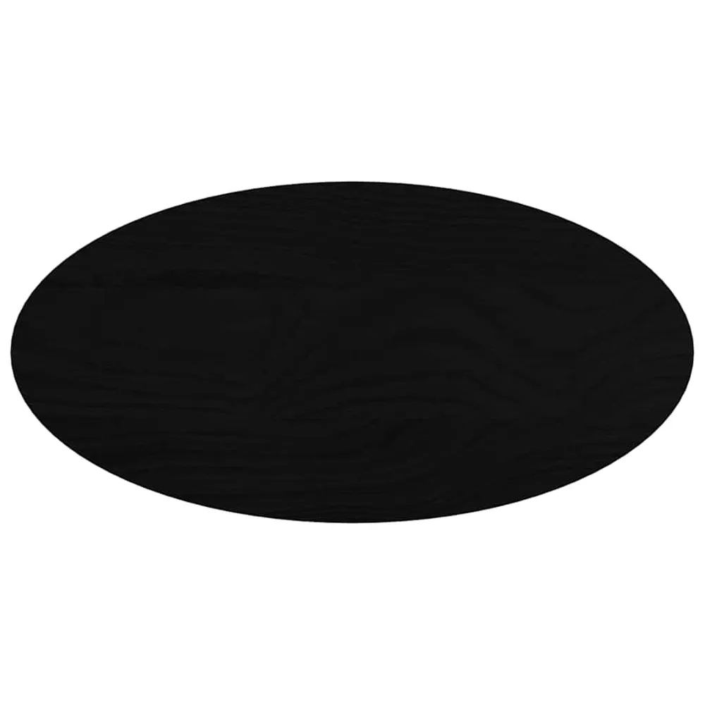 Blat de masă maro închis 80x40x2 cm lemn masiv de stejar oval