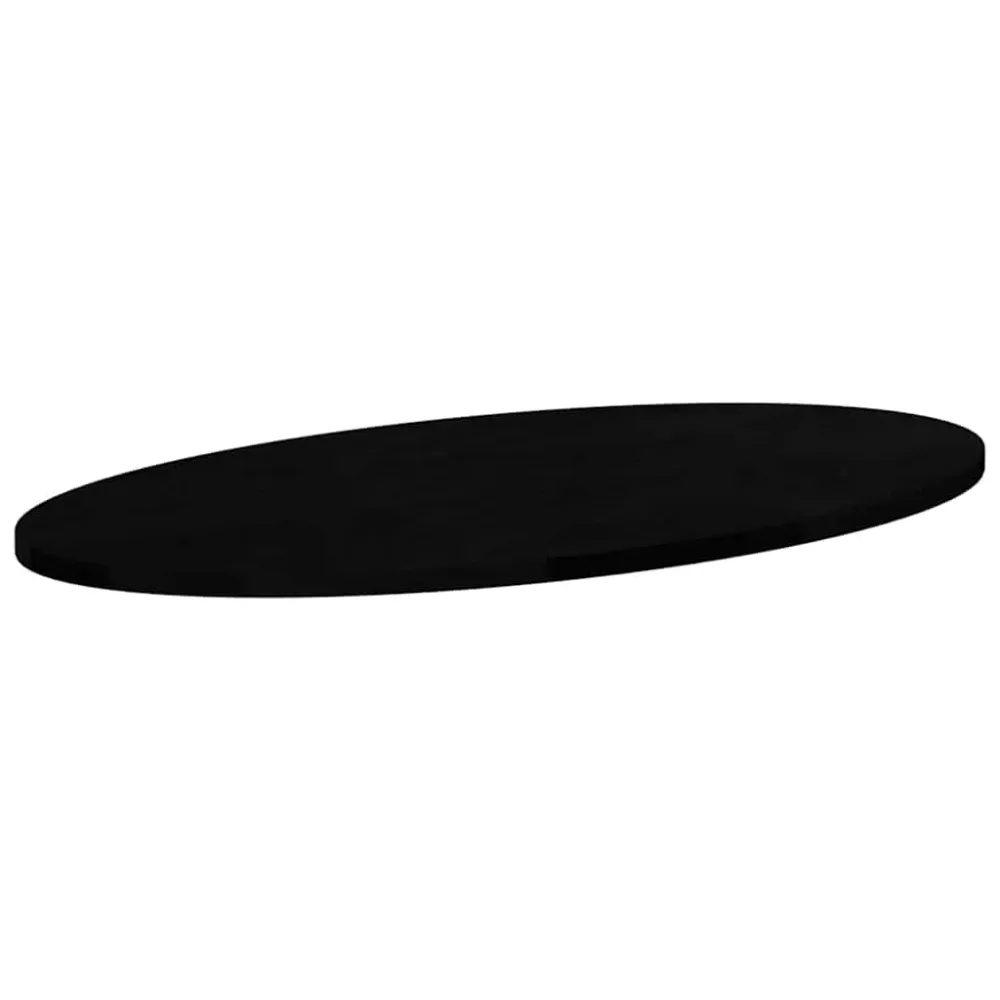 Blat de masă maro închis 80x40x2 cm lemn masiv de stejar oval