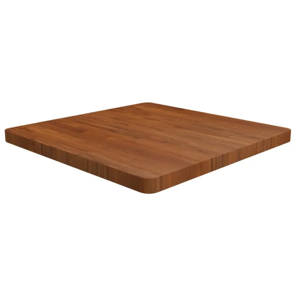 Blat de masă pătrat maro închis 70x70x4 cm lemn stejar tratat