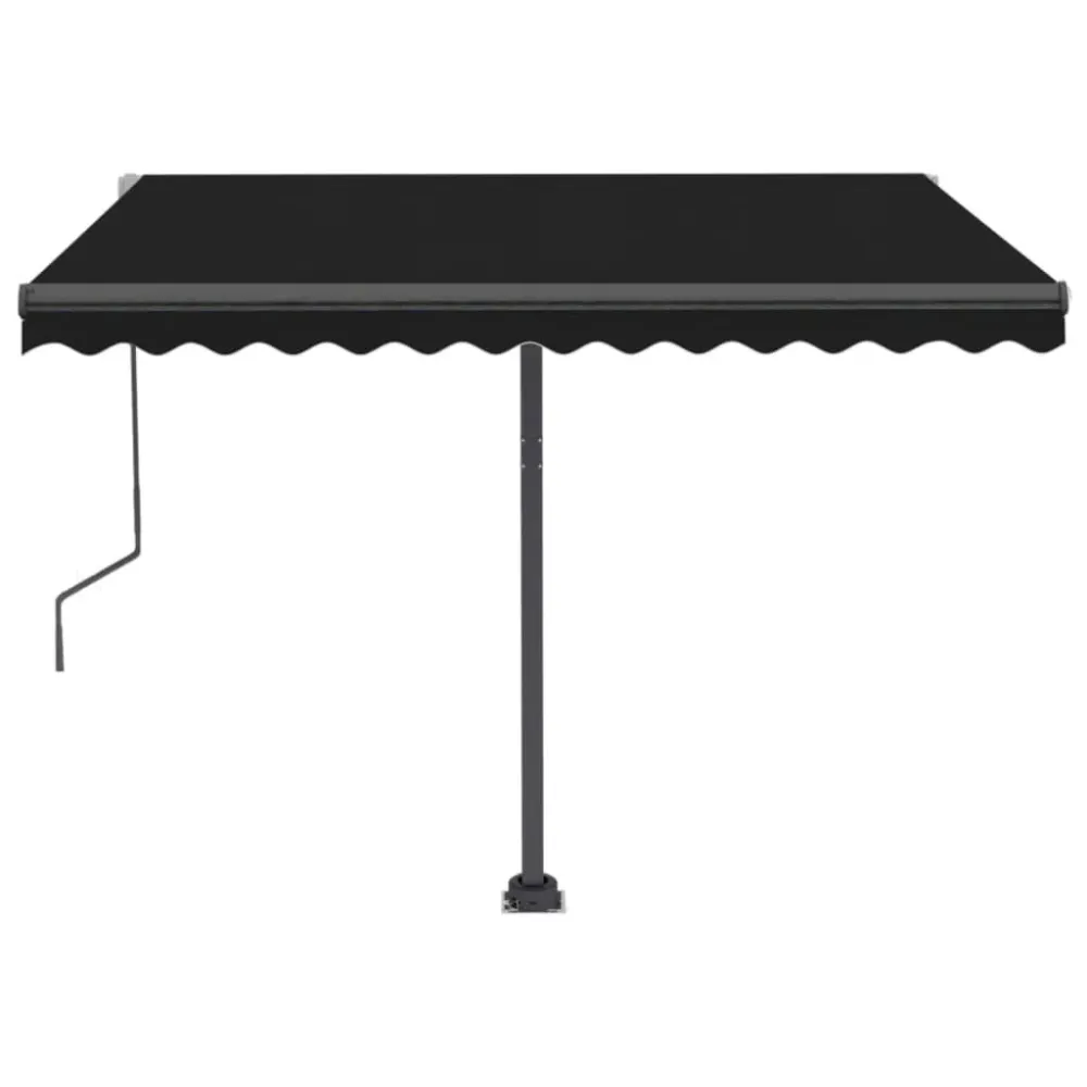 Copertină automată senzor vânt & LED, antracit, 300x250 cm