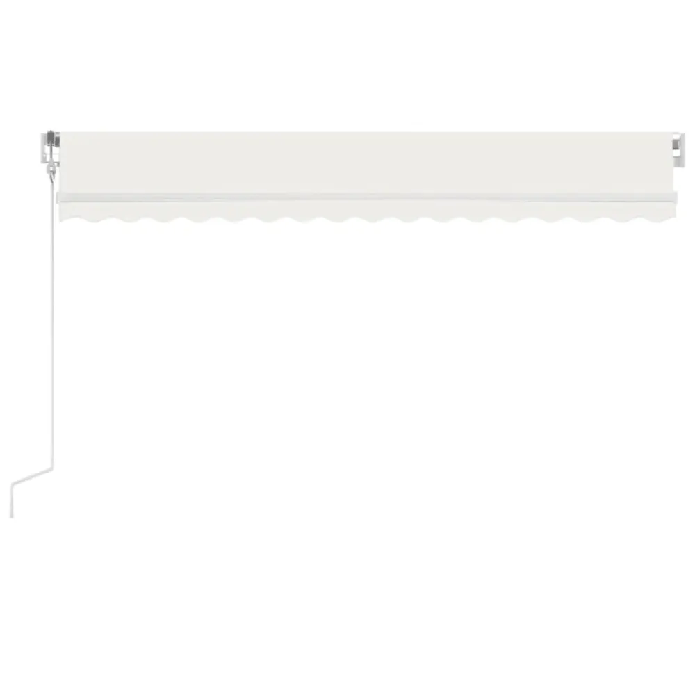 Copertină automată cu senzor vânt & LED, crem, 400x350 cm