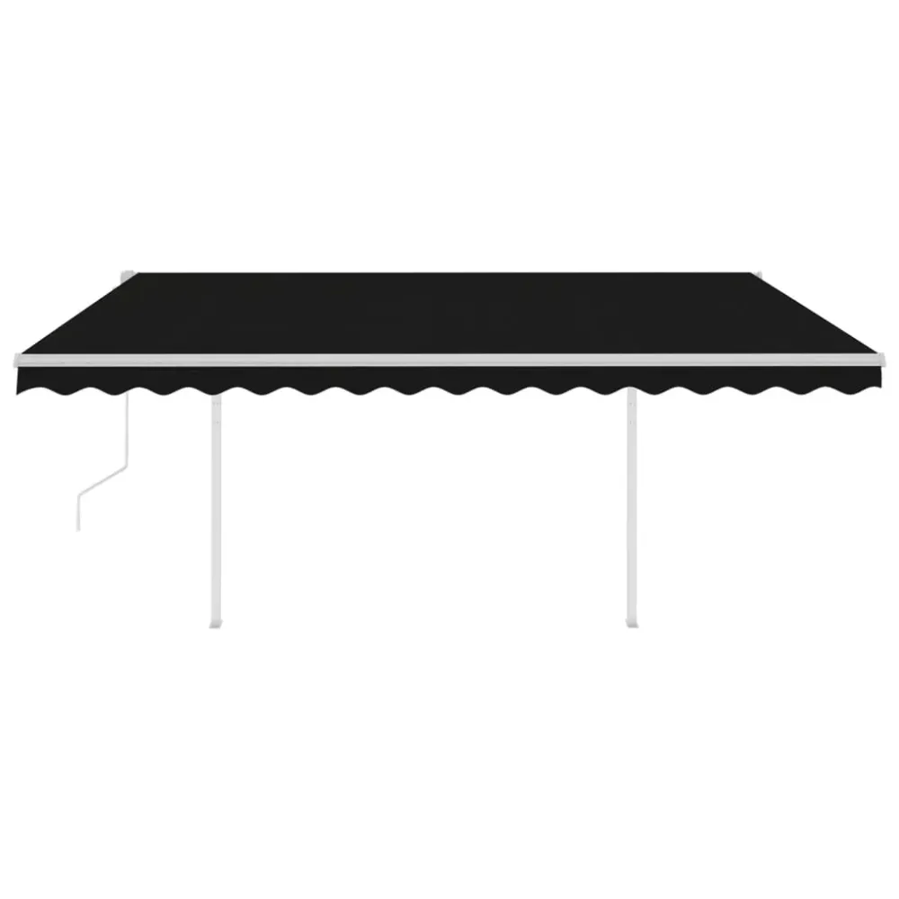 Copertină automată cu senzor vânt&LED, antracit, 4x3 m
