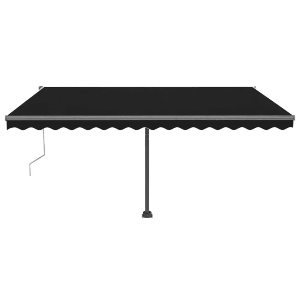 Copertină autonomă retractabilă automat, antracit, 400x300 cm