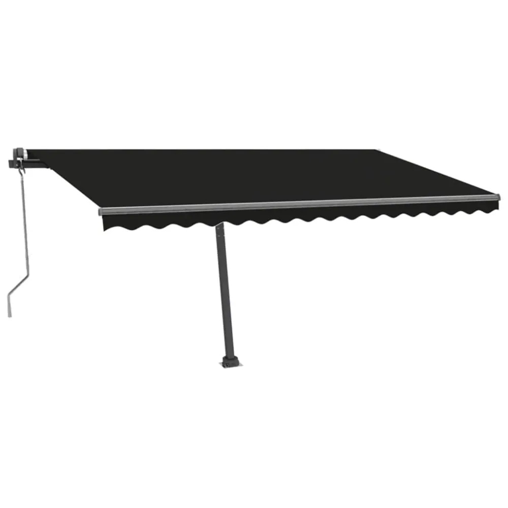 Copertină autonomă retractabilă automat, antracit, 400x300 cm