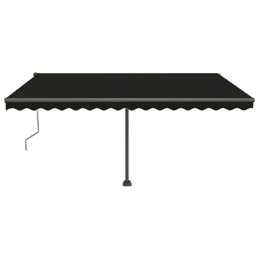 Copertină autonomă retractabilă automat, antracit, 400x350 cm
