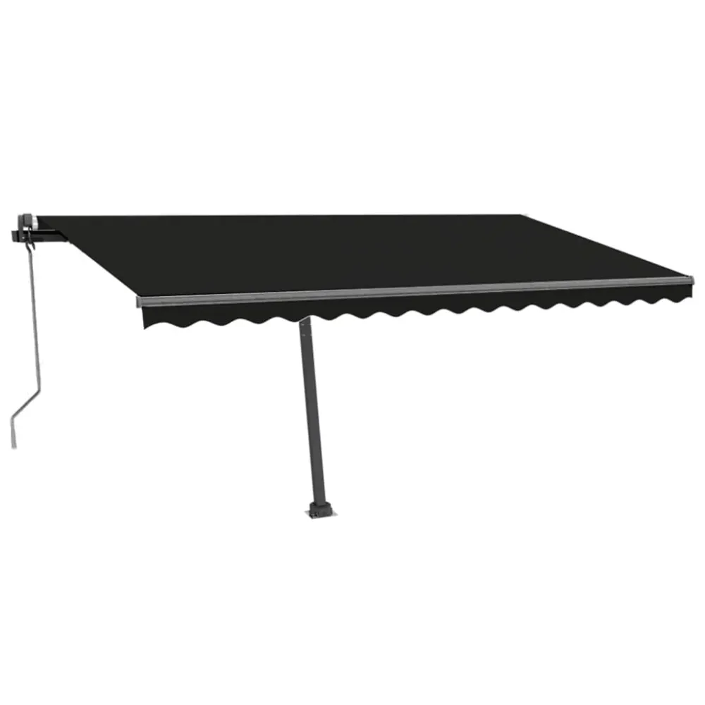 Copertină autonomă retractabilă automat, antracit, 400x350 cm