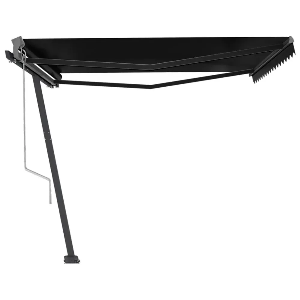 Copertină autonomă retractabilă automat, antracit, 400x350 cm