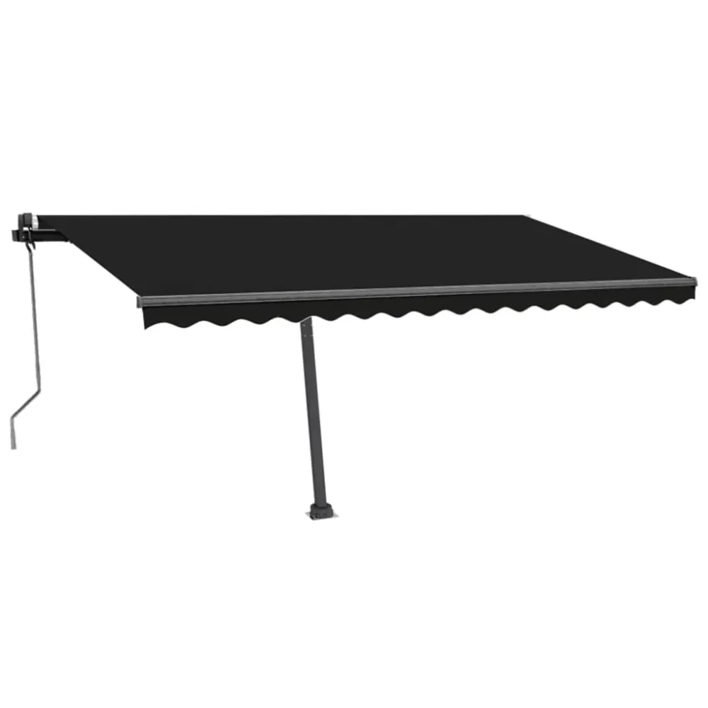 Copertină autonomă retractabilă automat, antracit, 450x350 cm