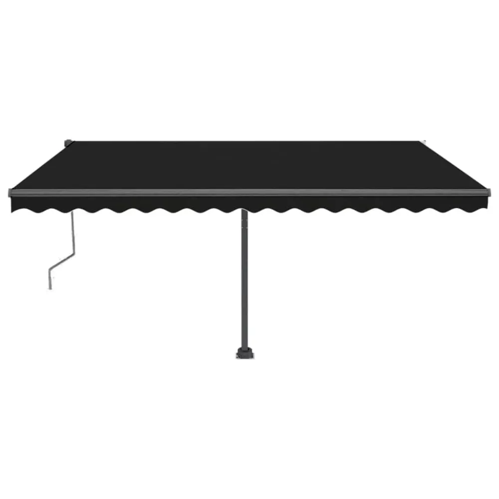Copertină autonomă retractabilă automat, antracit, 450x350 cm