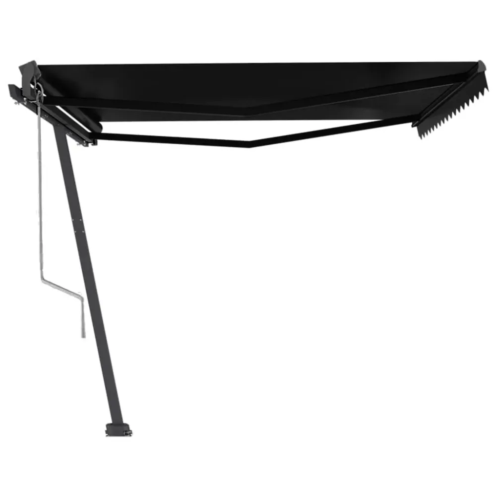 Copertină autonomă retractabilă automat, antracit, 450x350 cm