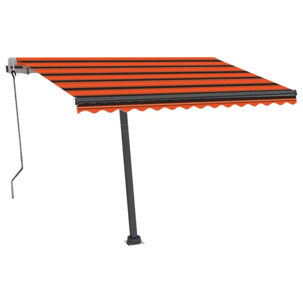 Copertină autonomă retractabilă automat, oranj&maro 350x250 cm