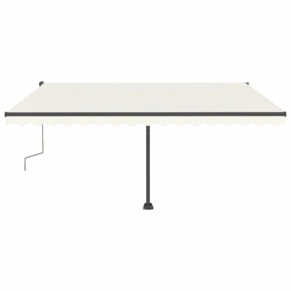 Copertină autonomă retractabilă manual, crem, 400x300 cm